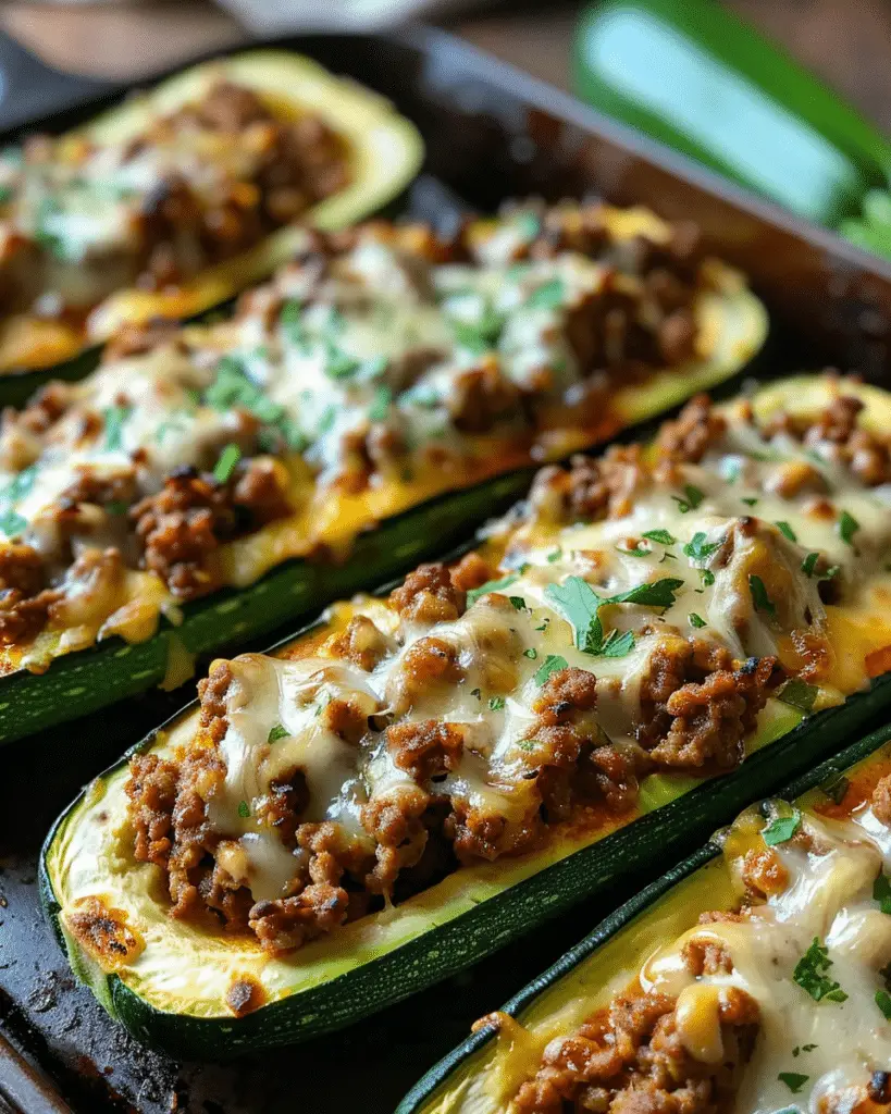 Easy Ground Beef Zucchini Boats (Healthy and Delicious)