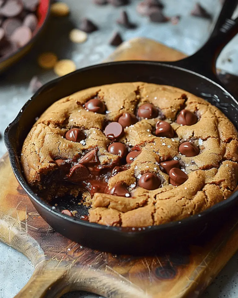 Single Serve Skillet Chocolate Chip Nutella Cookie (Eggless)
