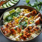Street Corn Chicken Rice Bowls
