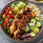 Greek Chicken Souvlaki Mediterranean Bowl