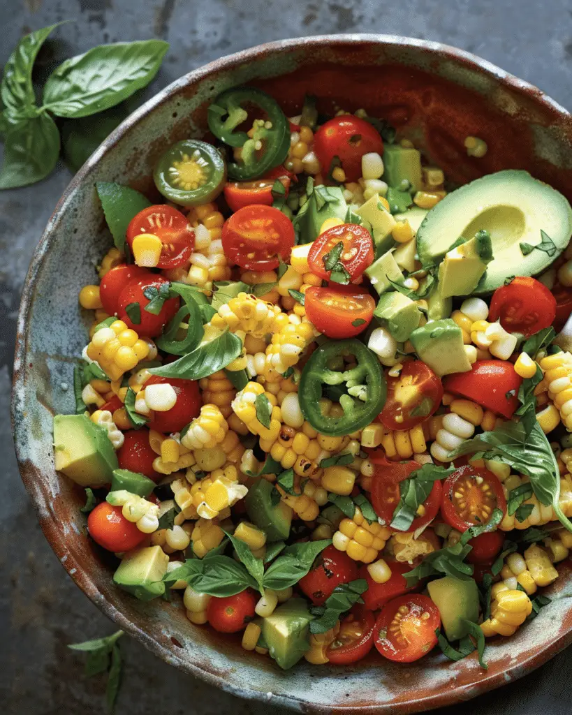 Corn, Avocado, and Tomato Salad