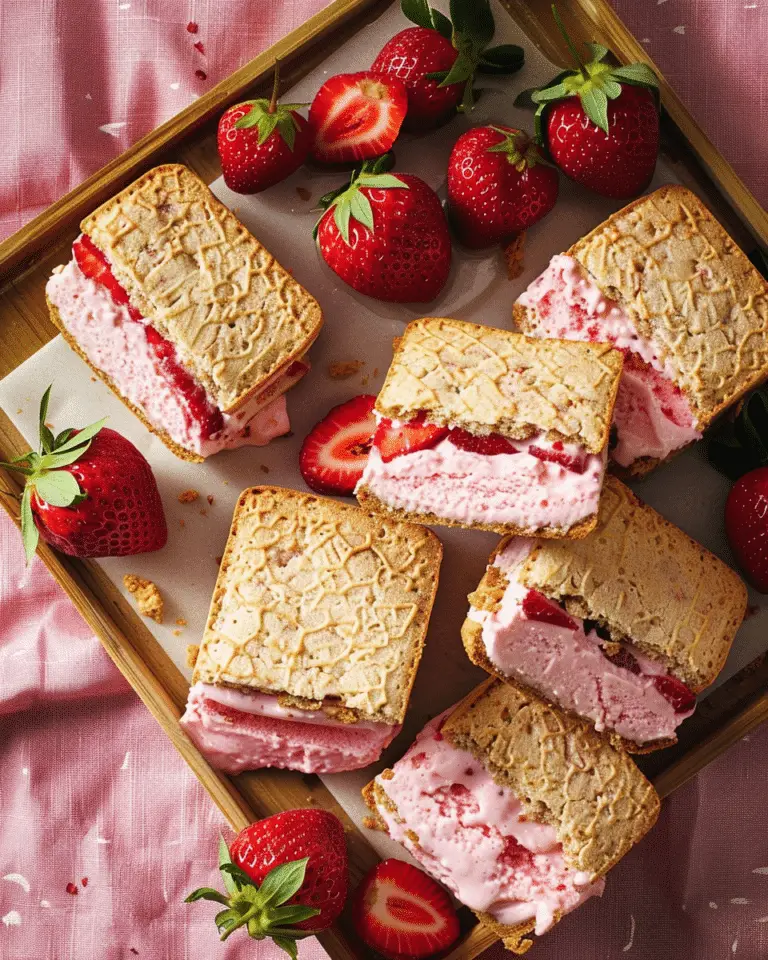 Strawberry Ice Cream Sandwiches