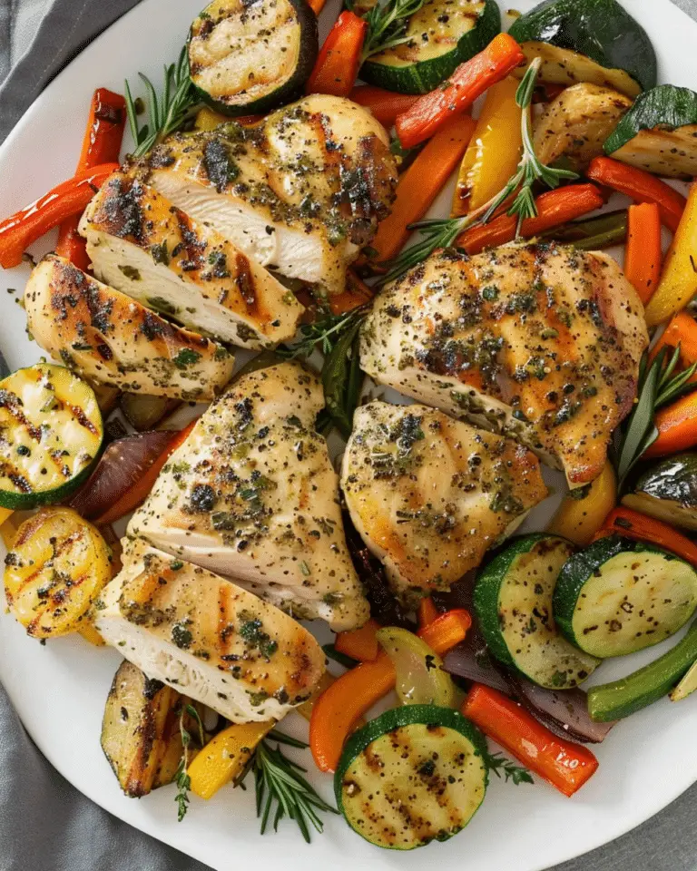 Grilled Garlic and Herb Chicken and Veggies