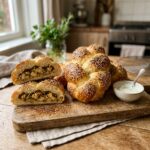 Gevlochten Sesambroodjes met Kip