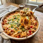 Spicy Southern Cheesy Chicken Spaghetti Casserole