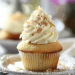 Piña Colada Cupcake Recipe with Coconut Topping