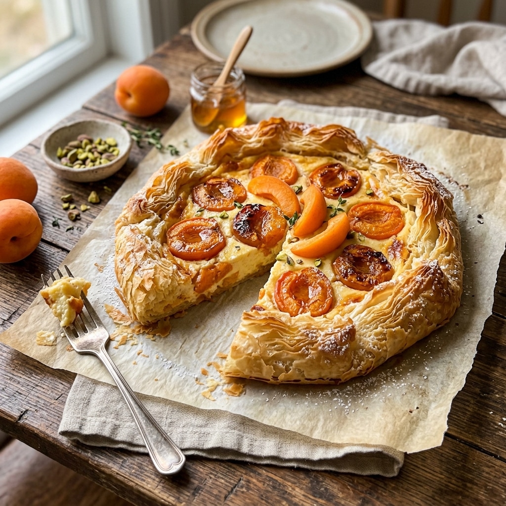 Apricot Cheesecake Fillo Galette